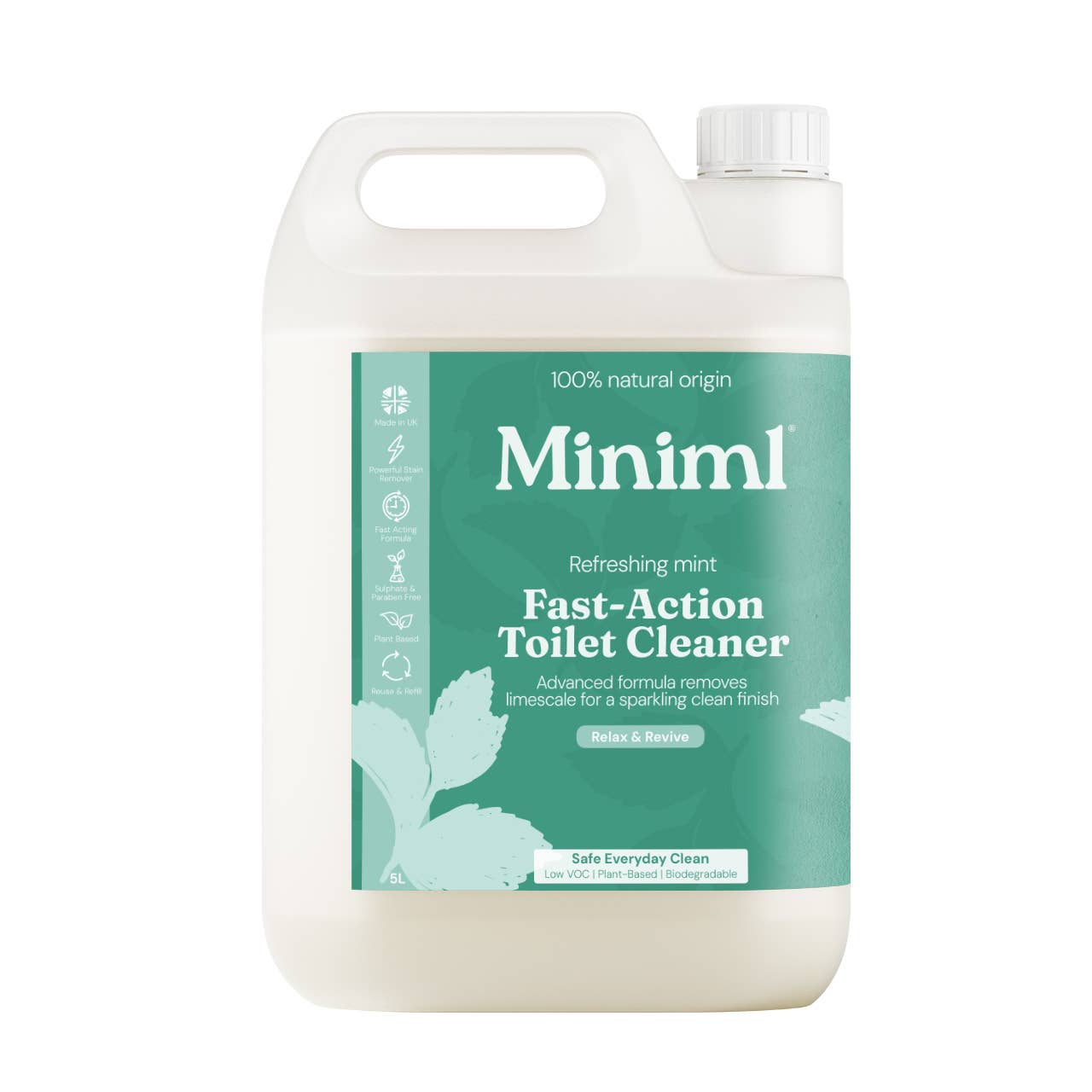 Miniml Toilet Cleaner - Refreshing Mint 5L Refill